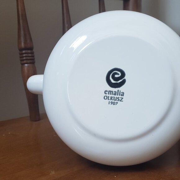 Emalia Oskusz 1907 Enamel Flower Tea Pot - Picture 7 of 11